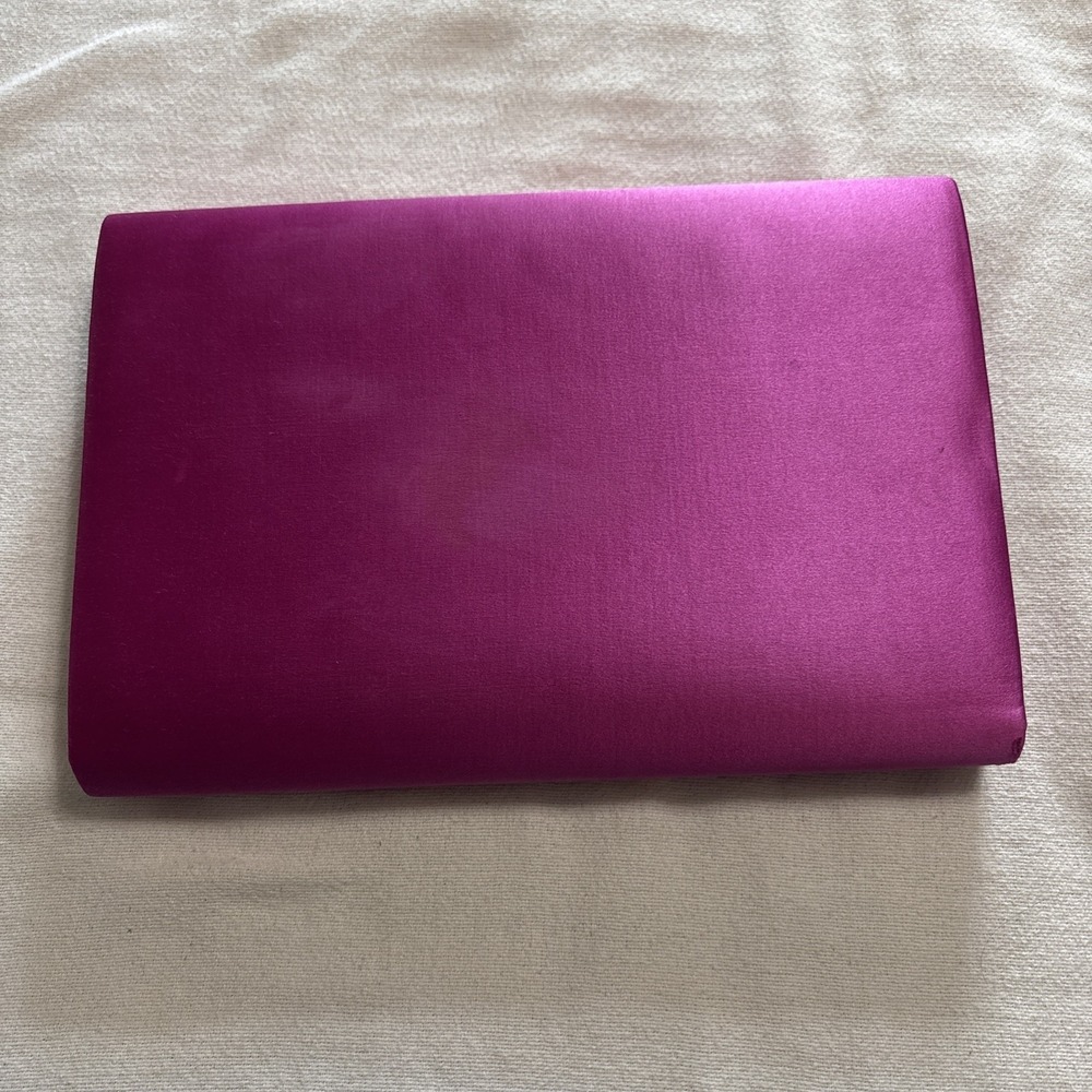 PHILIP TREACY LONDON ELEGANT CLASSIC LARGE PINK FLAP SILK CLUTCH BAG Formal - Picture 2 of 16